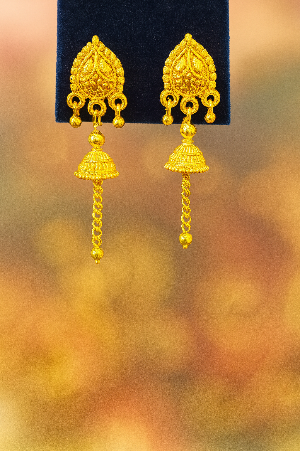 Elegant Gold Chain Drop Earrings