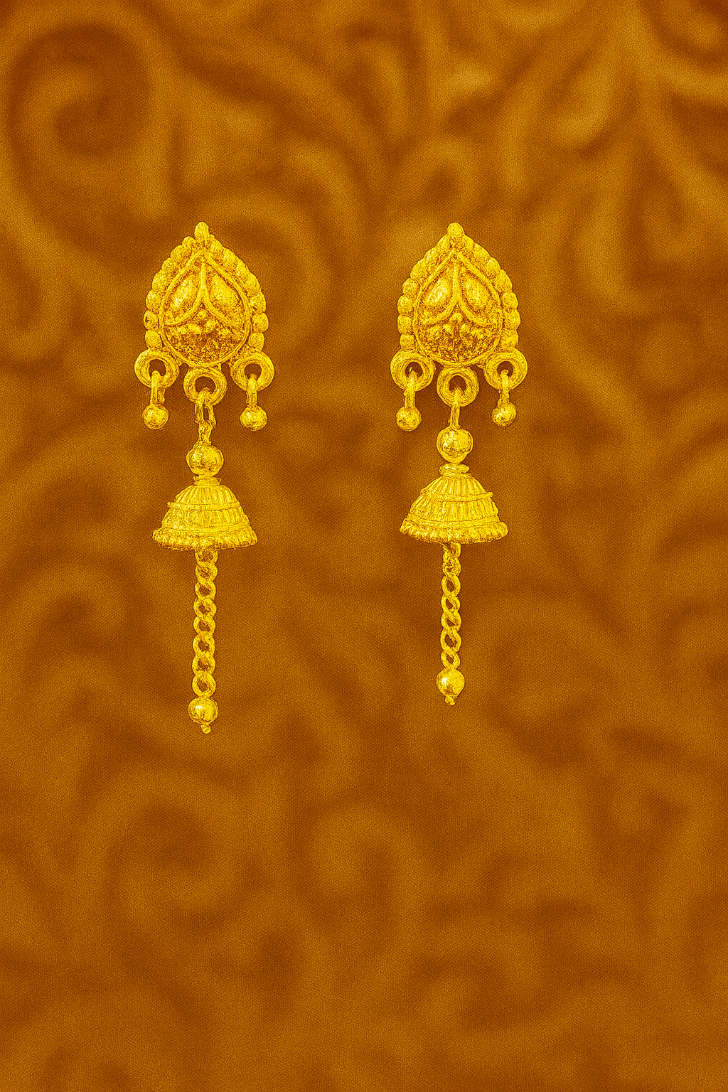 Elegant Gold Chain Drop Earrings