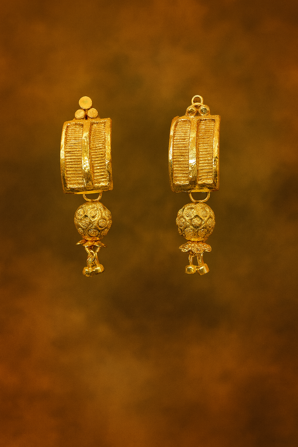 Designer Gold-Toned Hanging Earrings
