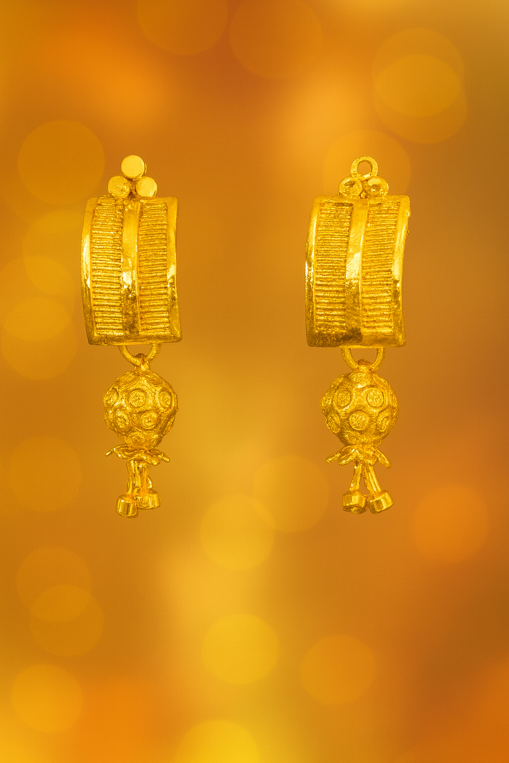 Designer Gold-Toned Hanging Earrings
