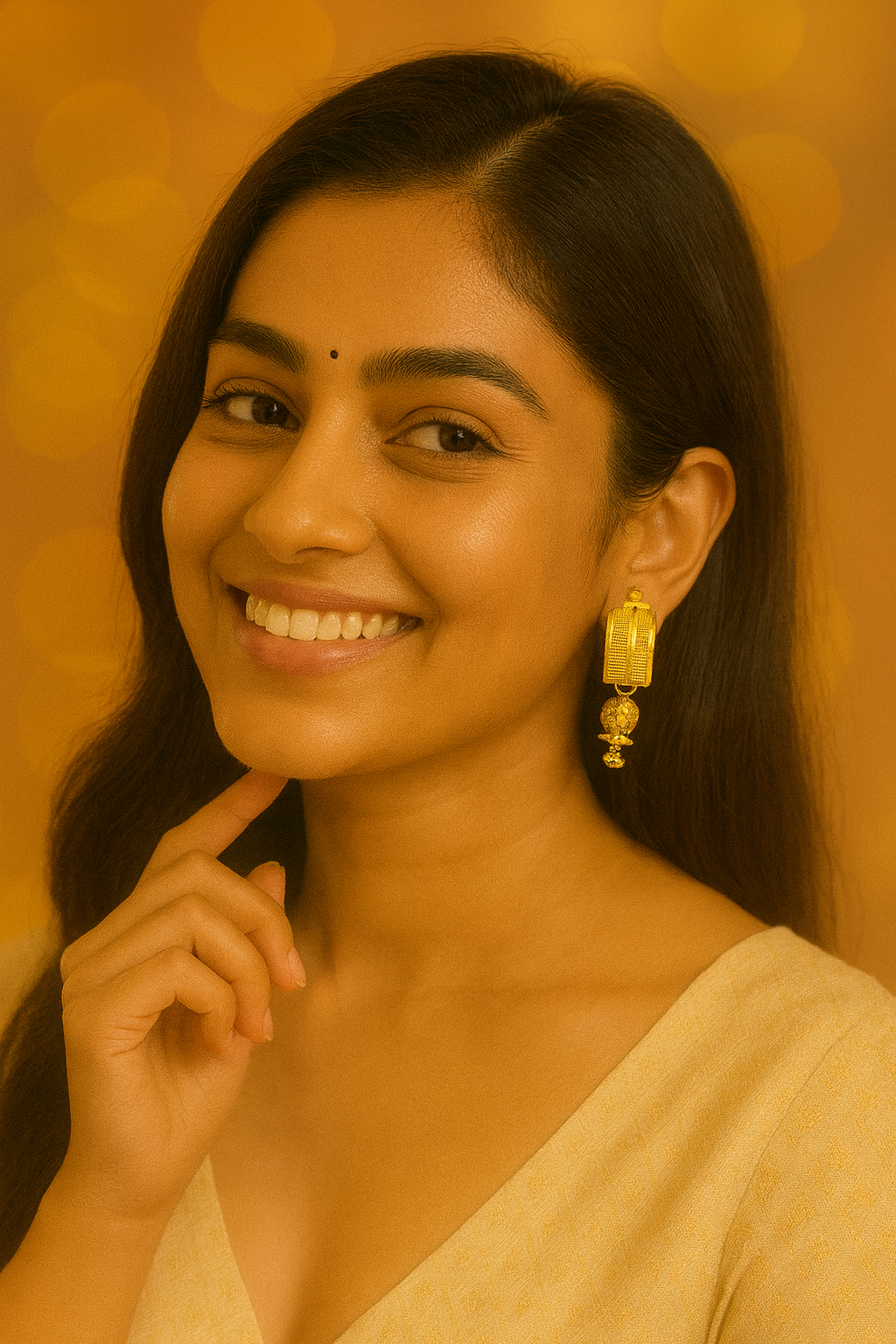 Designer Gold-Toned Hanging Earrings