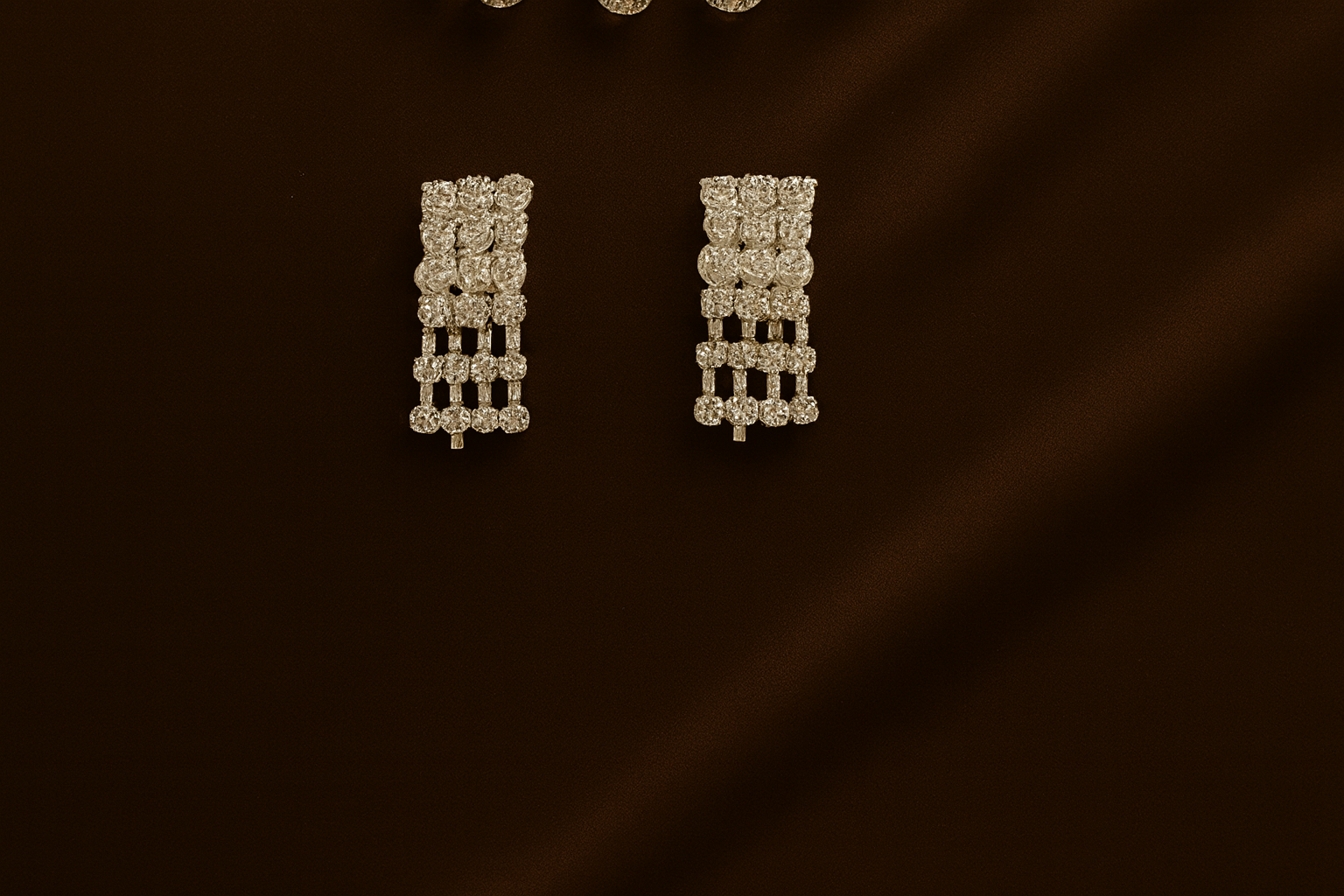 Crystal Drop Choker Necklace Set with Matching Earrings