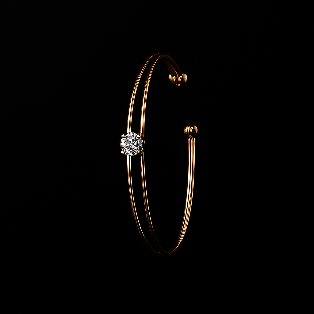 Elegant Floral Diamond-Cut Necklace Set in Rose Gold Finish